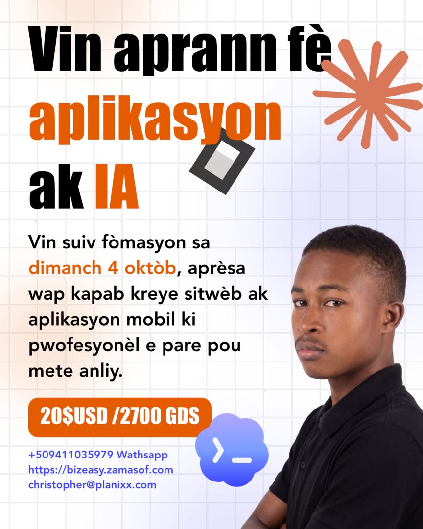 Formation de création de Site Web et D'application mobile avec l'IA.